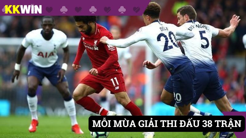 Mỗi mùa giải sẽ diễn ra 38 trận đấu