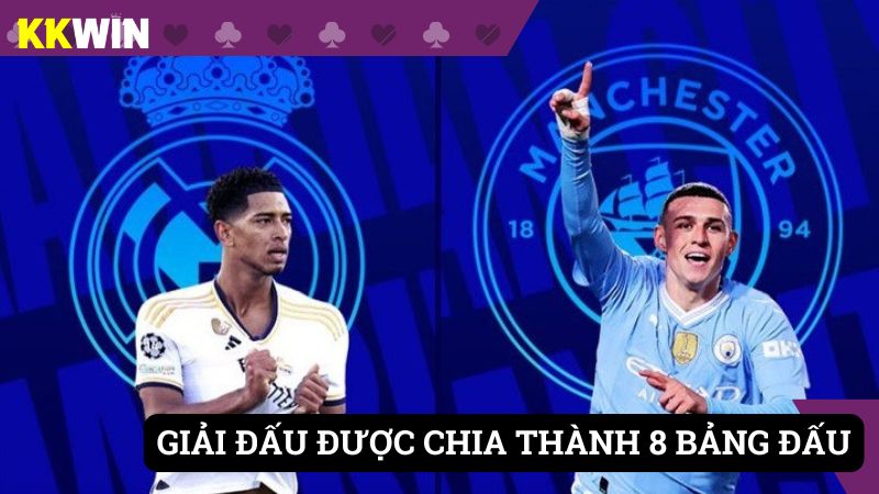 Mỗi mùa giải sẽ được phân chia thành 8 bảng đấu
